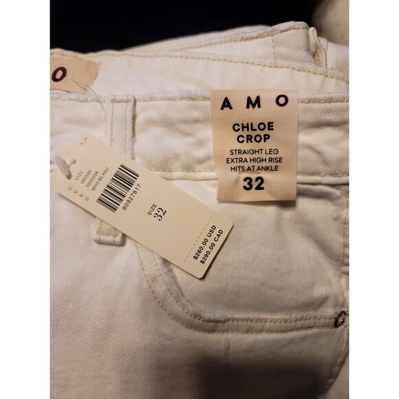 AMO Chloe High-Rise Straight-Leg Crop Jeans - New 32 waist - Picture 4 of 4